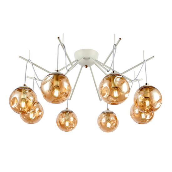 SLE110202-08 Светильник потолочный Белый/Янтарный E14 8*40W CALLETTA