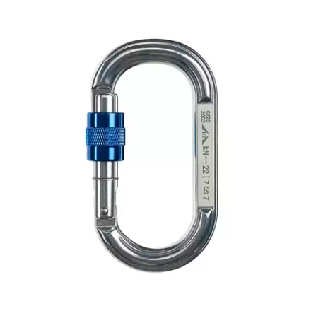 Карабин Vertikal овальный муфтовый Keylock дюраль, Blue