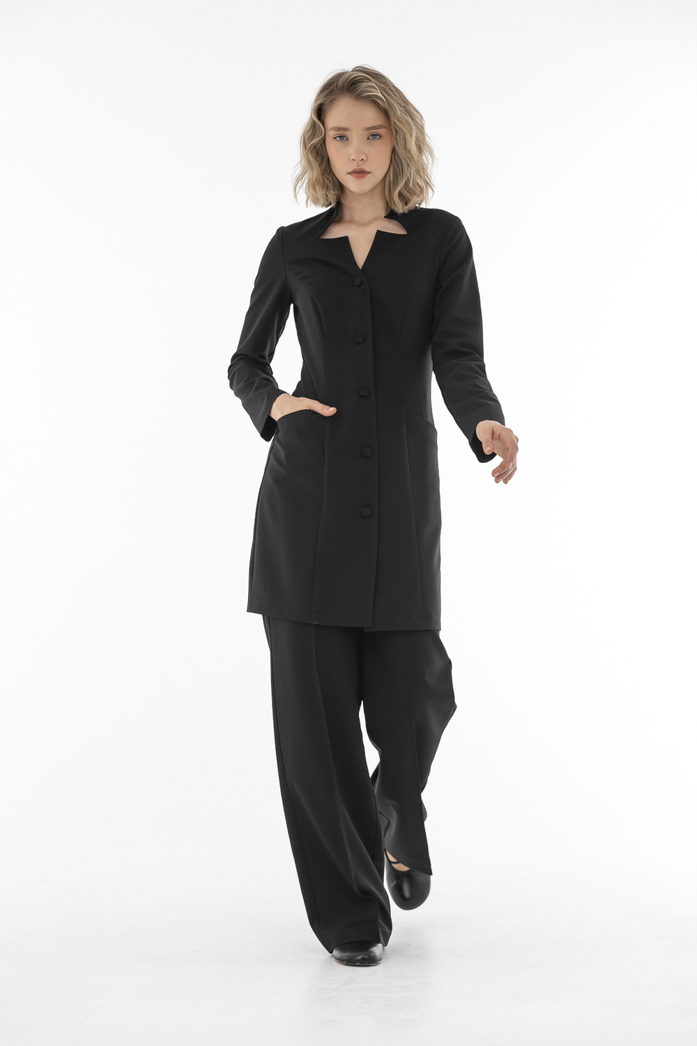 Халат Лили с фигурным вырезом