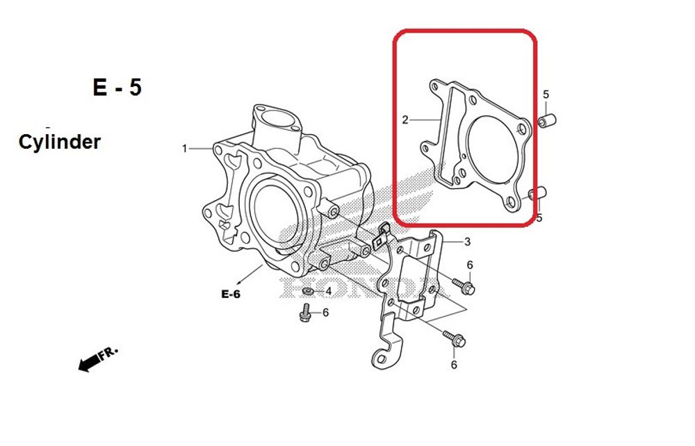 12191-KZR-600. GASKET, CYLINDER