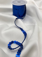 Лента декоративная синие пайетки ~4,5 метра