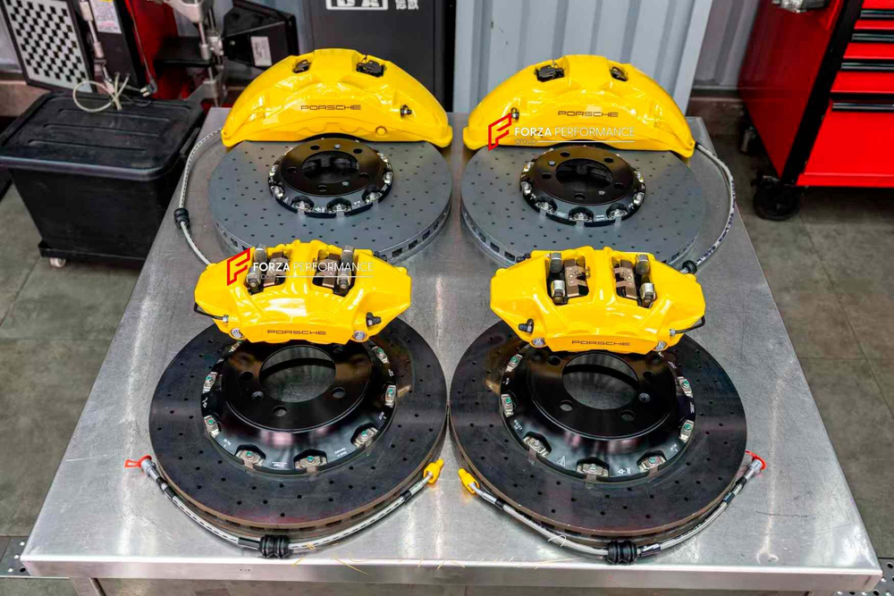 Карбон керамическая тормозная система для PORSCHE PANAMERA 972 2024+ Порше Тормоза Суппорт Тормозные диски Колодки