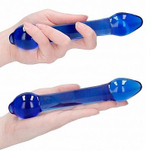 Синий стеклянный фаллоимитатор Treasure - 18 см. (Цвет: синий)