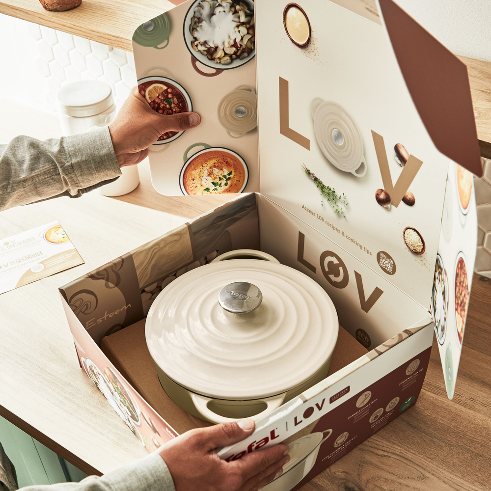 Овальная кастрюля с крышкой Tefal Lov E2590604 7,2л 34 см