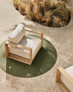 Кресло Ambra из массива акации со светлой отделкой