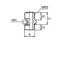 Штуцер FH D10 ORFS 11/16 BSP 1/4