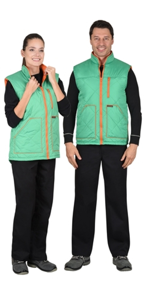 Жилет "СИРИУС-ЕВРОПА" удлиненный (на подкладке флис) зеленое яблоко