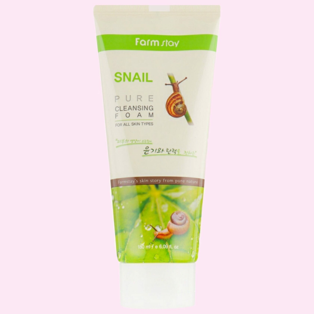 Farmstay пенка очищающая с экстрактом улитки Snail Pure Cleansing Foam, 180 мл