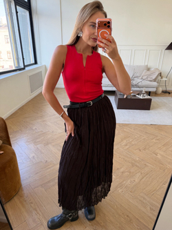 Юбка шифоновая плиссе шоколадный