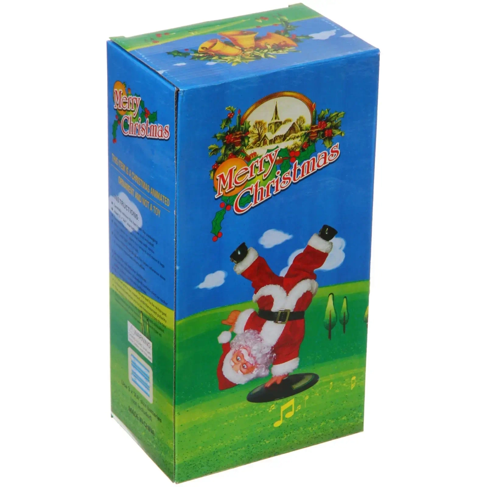 Дед Мороз музыкальный 21 см в красной шубе «Танец» (работает от 3*АА - в комплект не входят)