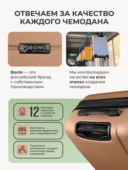 Чемодан S с кейсом в комплекте Капучино