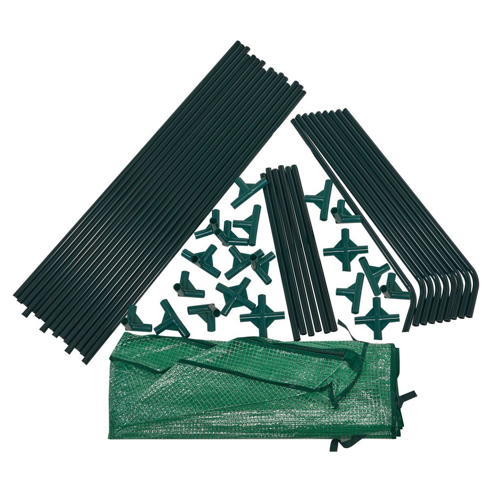 UGH-S32 L270 GREEN-GREEN Парник уличный. 270x90x90см. Металлическая труба в ПВХ. цвет зеленый. Тент из армированного полиэтилена 135г-м2. цвет сетки зеленый. TM ФитоЛето