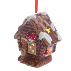 GAEM Украшение новогоднее "Избушка" с подсветкой , L7 W5 H8 см, (2хLR44), 3в.