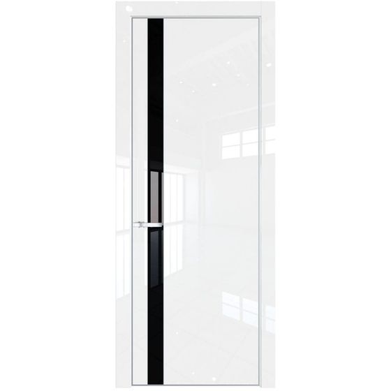 Profil Doors 18LA белый люкс профиль серебро стекло чёрный лак