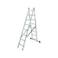 Стремянка двусторонняя 8 ступеней алюминиевая