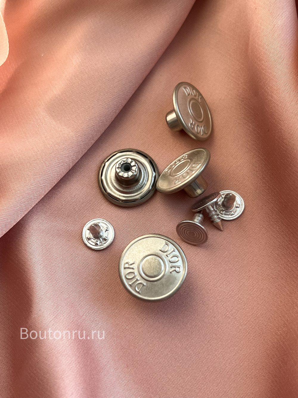Пуговицы джинсовые Ди. установочные серебро