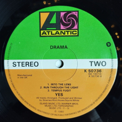 Винтажная виниловая пластинка LP Yes Drama (UK 1980)