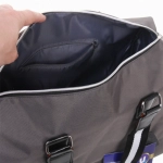 Сумка спортивная «Sports style», на молнии, с белой полосой, цвет серый, 40*22*26 см