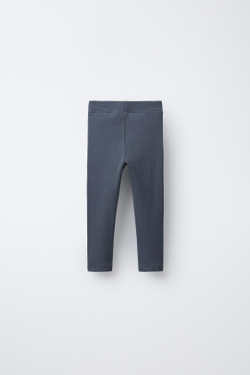 ZARA ЛЕГИНСЫ В РУБЧИК С НАШИВКОЙ, СТАЛЬНОЙ