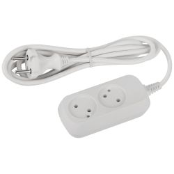 Удлинитель электрический ЭРА UDL-10-215 Greenline 2 розетки без заземления 1,5м ПВС 2x0.75мм2 | Бытовые удлинители