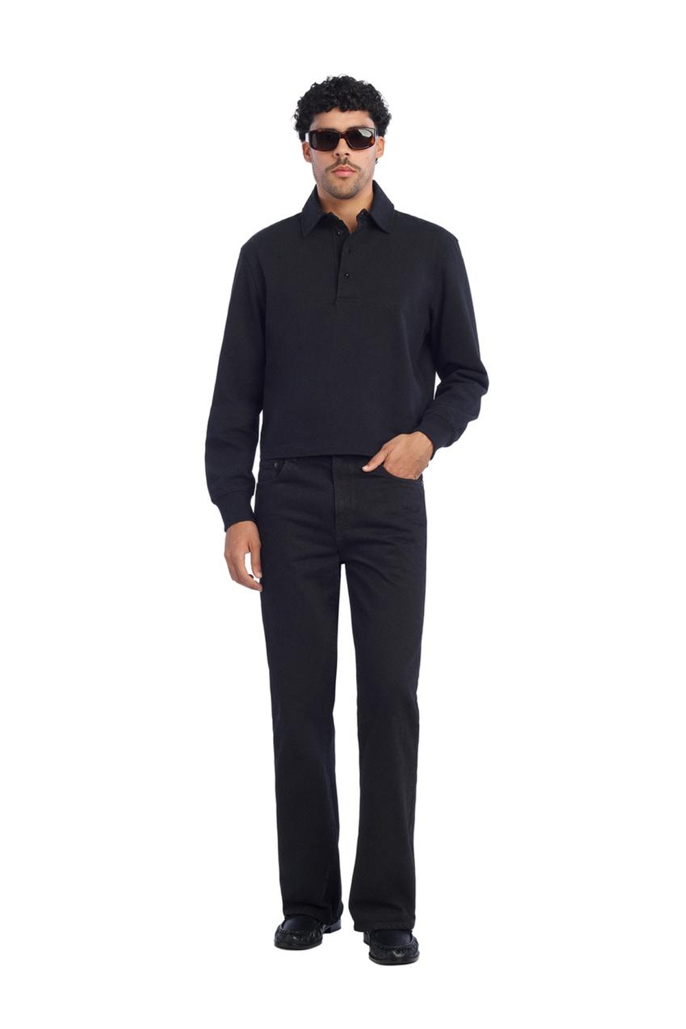 ZARA X BENITO ANTONIO ДЖИНСЫ FLARE FIT, ЧЕРНЫЙ