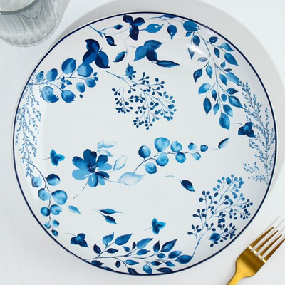 Тарелка керамическая Королевский сад, 25.5 см, цвет белый