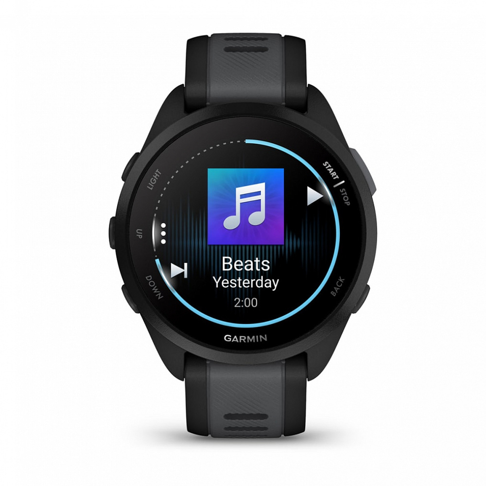 Часы Garmin Forerunner 165 Music черный с серым ремешком, 010-02863-30