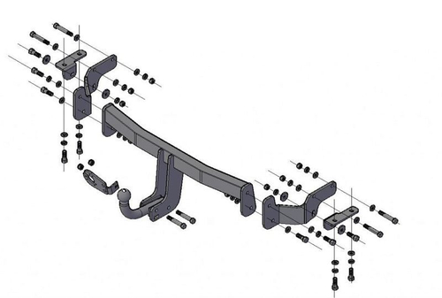 Фаркоп Трейлер 7231 на Hyundai Santa Fe III DM (5dr.) SUV 2012г.-(паспорт и сертификат в комплекте)(без электрики)