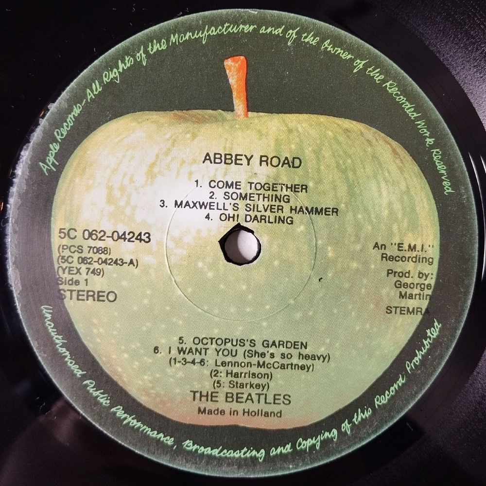 Винтажная виниловая пластинка LP The Beatles Abbey Road (Holland 1973)