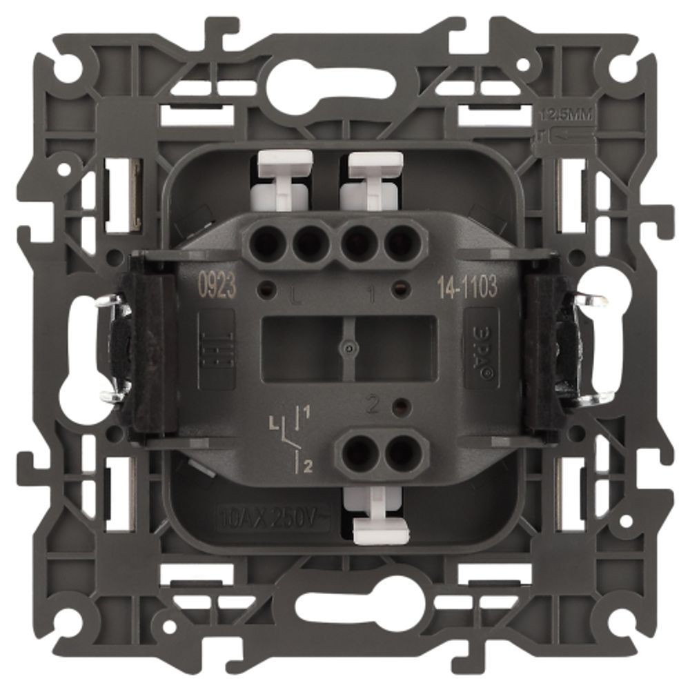 Переключатель ЭРА Elegance 14-1103-03 10АХ-250В IP20 алюминий