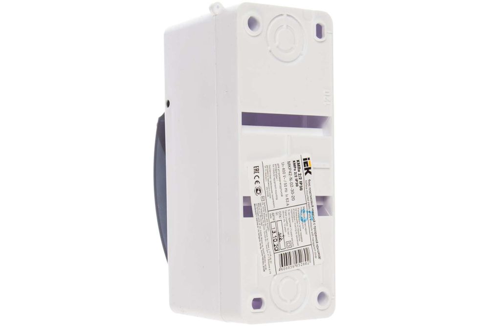 Бокс IEK ЩРН -П-2 МКР42-N-02-30-20 для 2 автоматов открытая установка с прозрачной крышкой