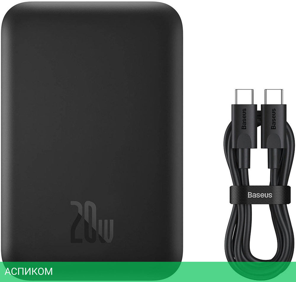 Портативное зарядное устройство Baseus Magnetic Mini Air PPCXM06A Black (P10059002113-00)
