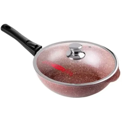 Сотейник 24*8,2см «Шоколад» со съемной ручкой и стекл. крышкой ст2413аш