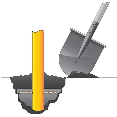 Столбик СОГ-2,5 для обозначения газопровода, желтый