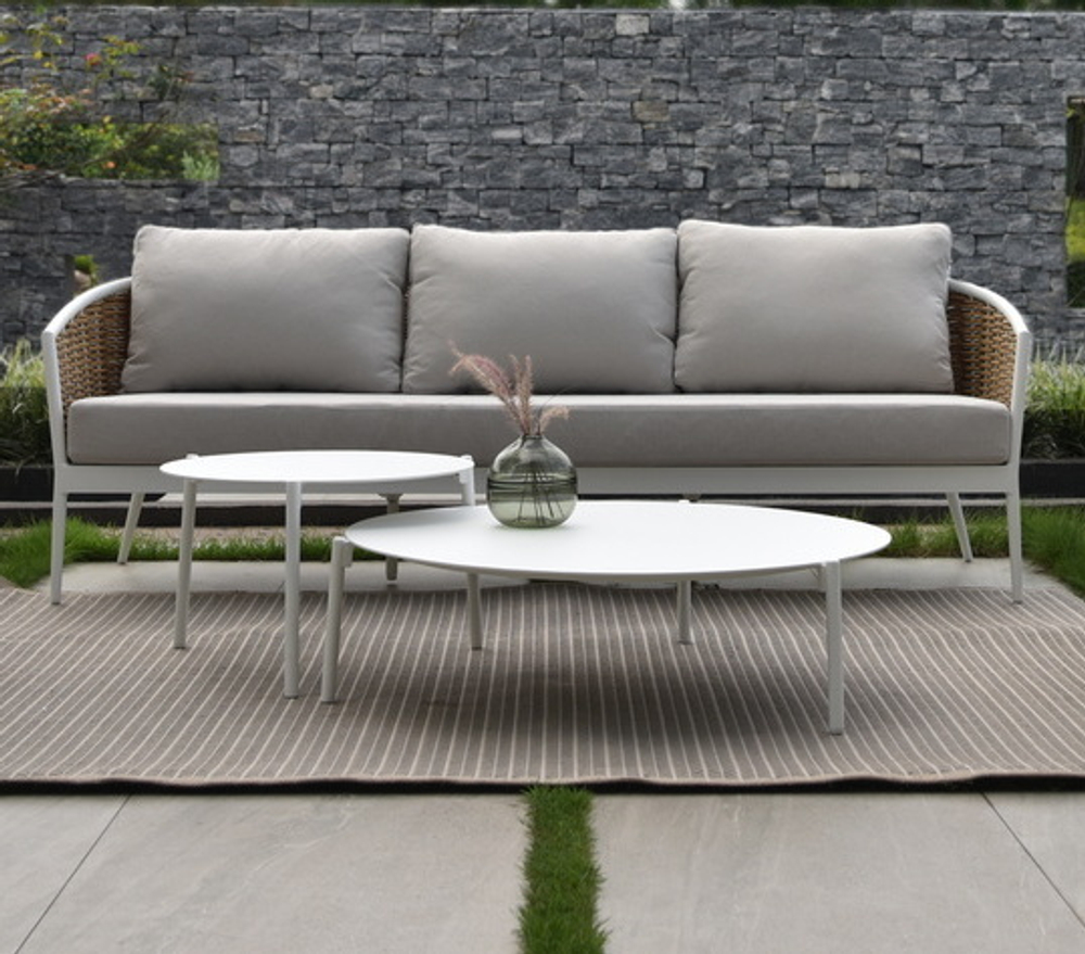 "Тоскана" лаунж-зона из искусственного ротанга, цвет соломенный