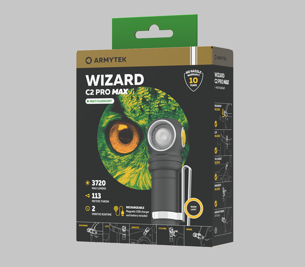 Мультифонарь Armytek F06701W Wizard C2 Pro Max Magnet USB (теплый свет)