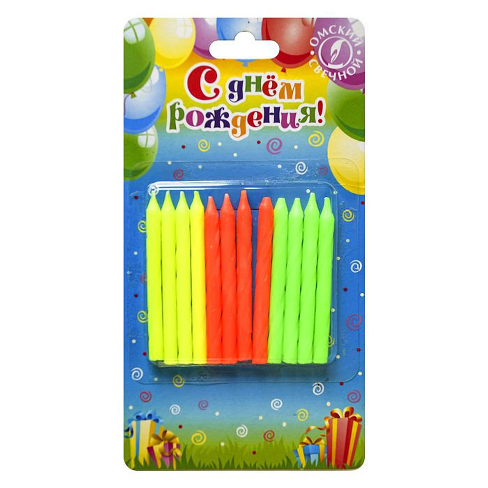 Свечи для торта 12 шт в упаковке