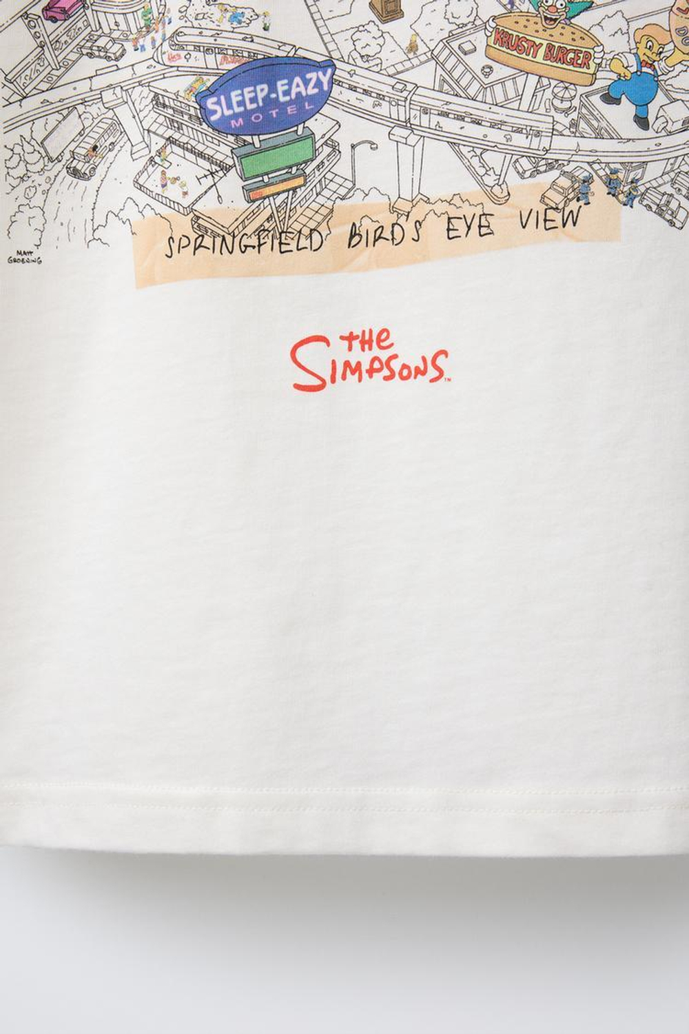 ZARA ФУТБОЛКА С ПРИНТОМ THE SIMPSONS ™ MATT GROENING, ЭКРЮ