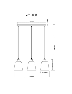 Подвесной светильник MyFar Madina MR1410-3P