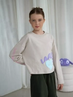 Лонгслив для девочки бежевый