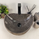 Раковина из речного камня RS-65590 45*33*15 0861