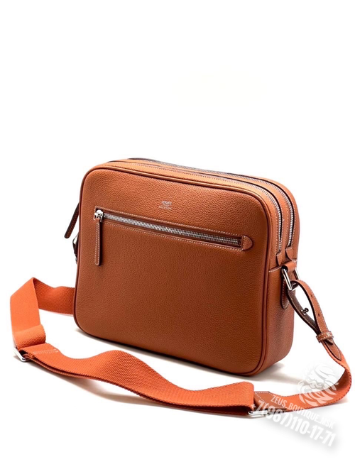 Сумка через плечо Hermes камера бэг карамельная