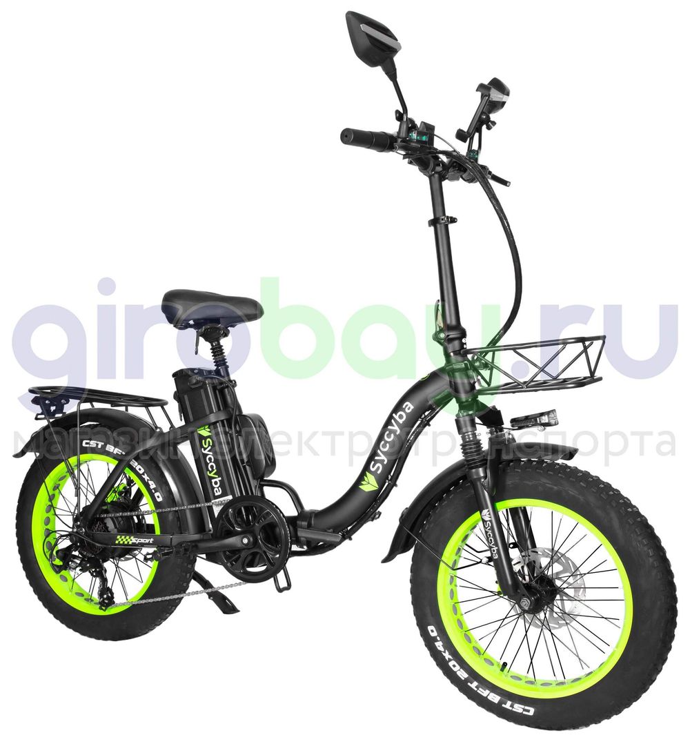 Электровелосипед Syccyba F11 Pro 2025 года (48V/15Ah) - Салатовый обод фото №8