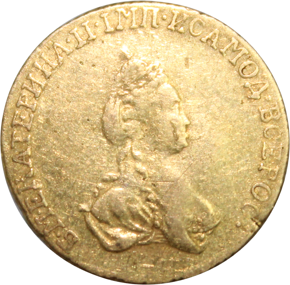 1 рубль  Екатерина II 1779. (для дворцового обращения) золото. R
