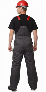 Костюм зимний темно-серый с черным и красным и СОП