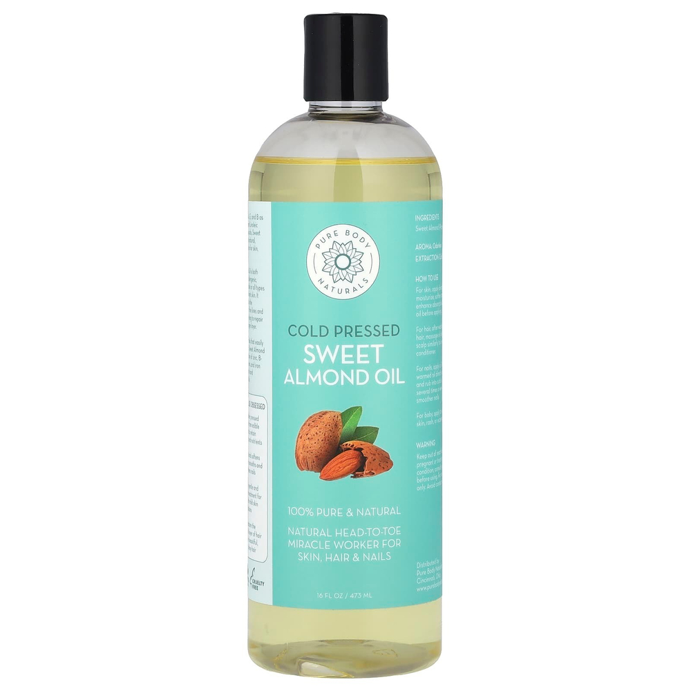 Pure Body Naturals, Масло сладкого миндаля, 473 мл (16 жидк. унц.)