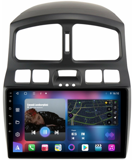 Магнитола для Hyundai Santa Fe 2000-2013 - FarCar BM3048M QLED, Android 12, ТОП процессор, 4Гб+32Гб, CarPlay, 4G SIM-слот