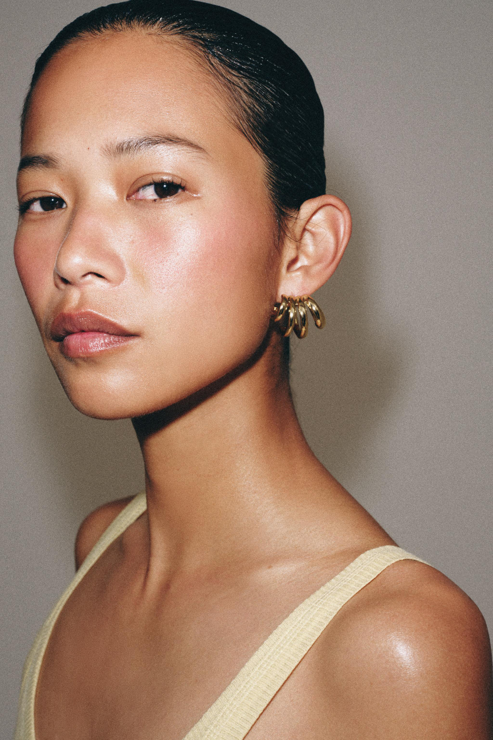 ZARA МЕТАЛЛИЧЕСКИЕ СЕРЬГИ-КОЛЬЦА, ЗОЛОТИСТЫЙ