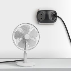 Разветвитель электрический ЭРА SPx-2-B на 2 розетки без заземления 10А черный