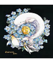 Раскраскаскетчбук Мир поразительных существ (черная с цветком)